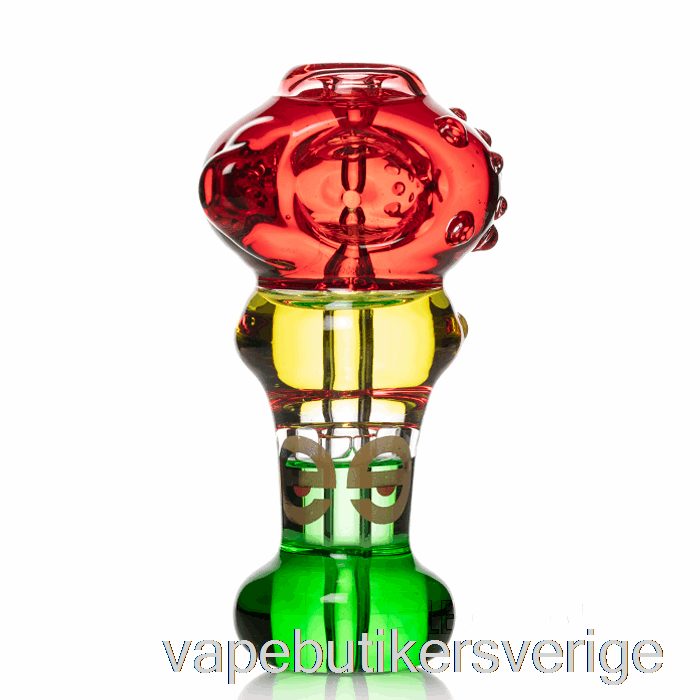Vape Sverige Cheech Glas Trippel Frysbar Sked Handpipa Röd/gul/grön